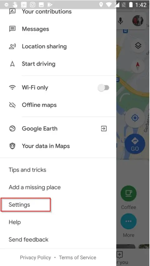  activate Google Maps Dark Mode