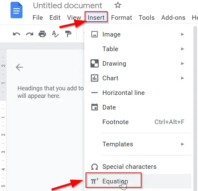 How To Use Google Docs Equation Editor