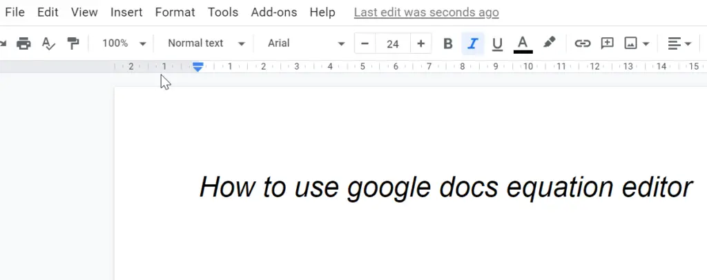 How to use google docs equation editor