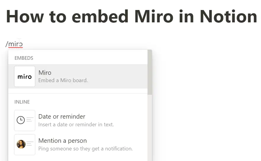 How to Embed Miro in Notion