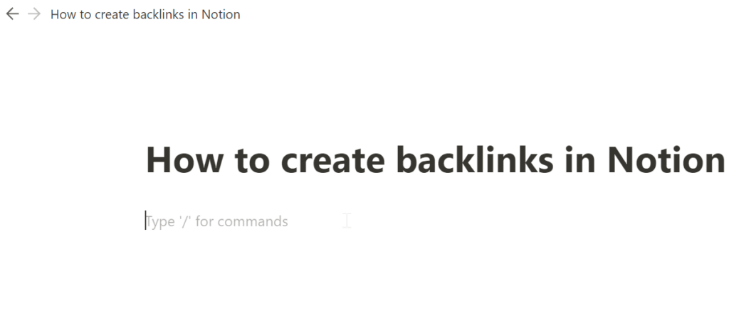 How to create backlinks in Notion
