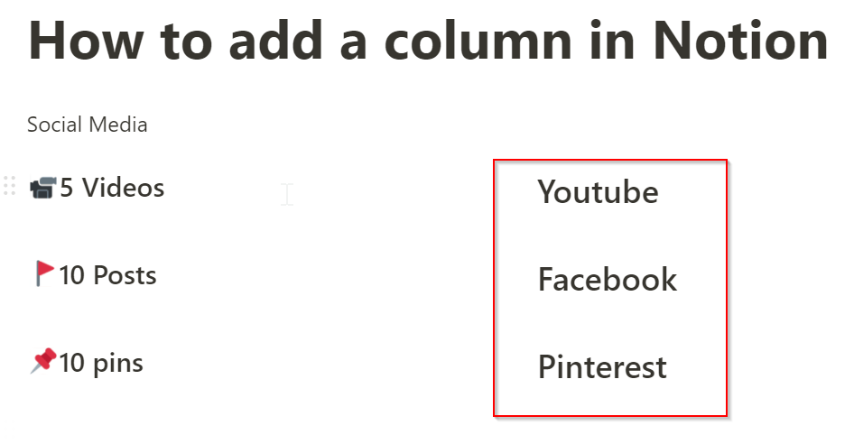 How to Add Columns in Notion