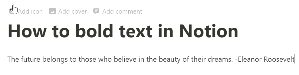 How to Bold Text in Notion