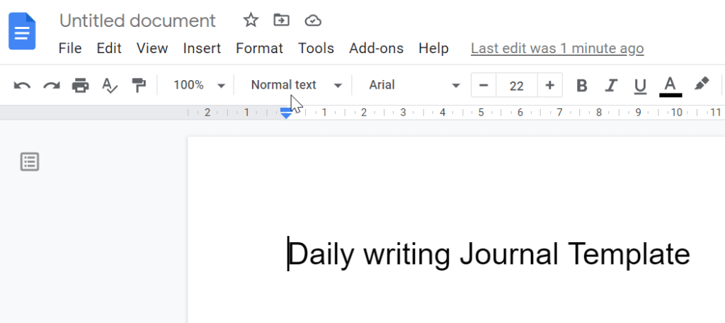 How to use google docs as a journal