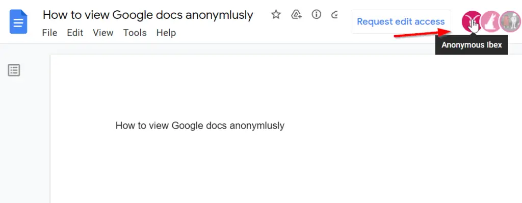 How to view Google docs anonymously.