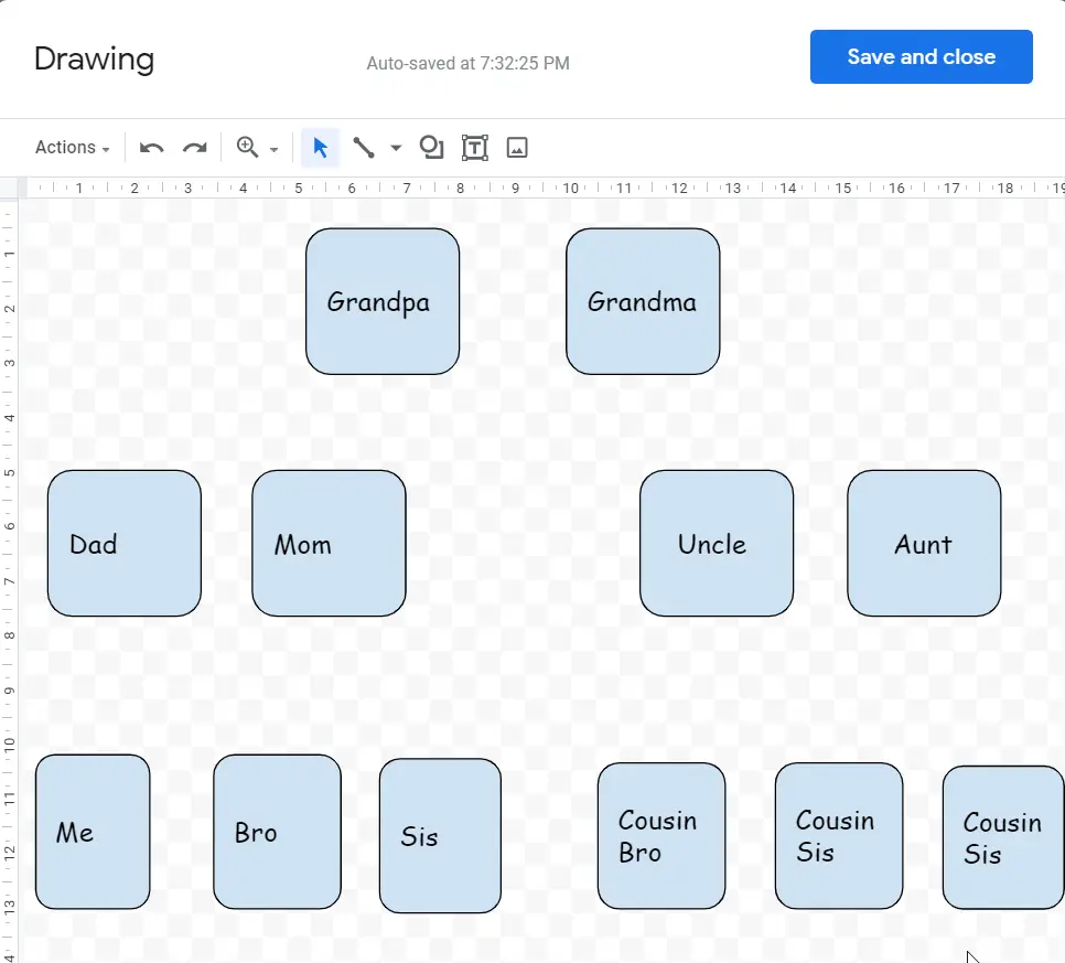 How to make a family tree on Google Docs