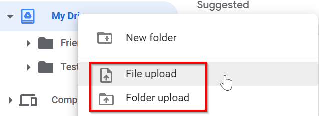 How to upload large files to Google drive