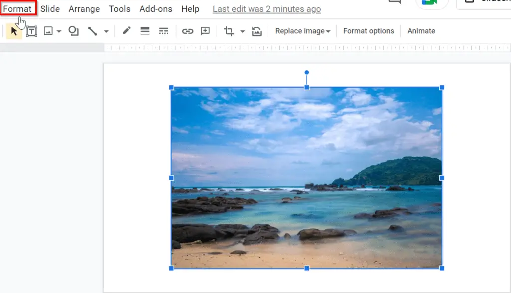 How to Change the transparency of image in google slides