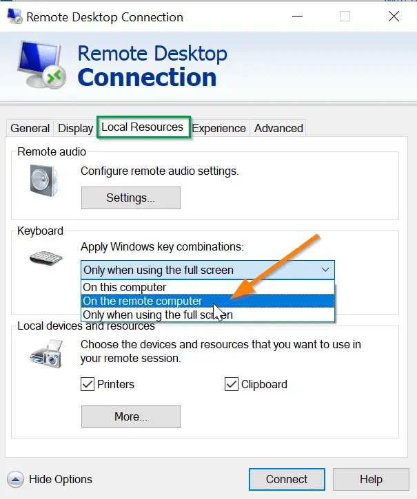 How to Send Ctrl alt del to Remote desktop
