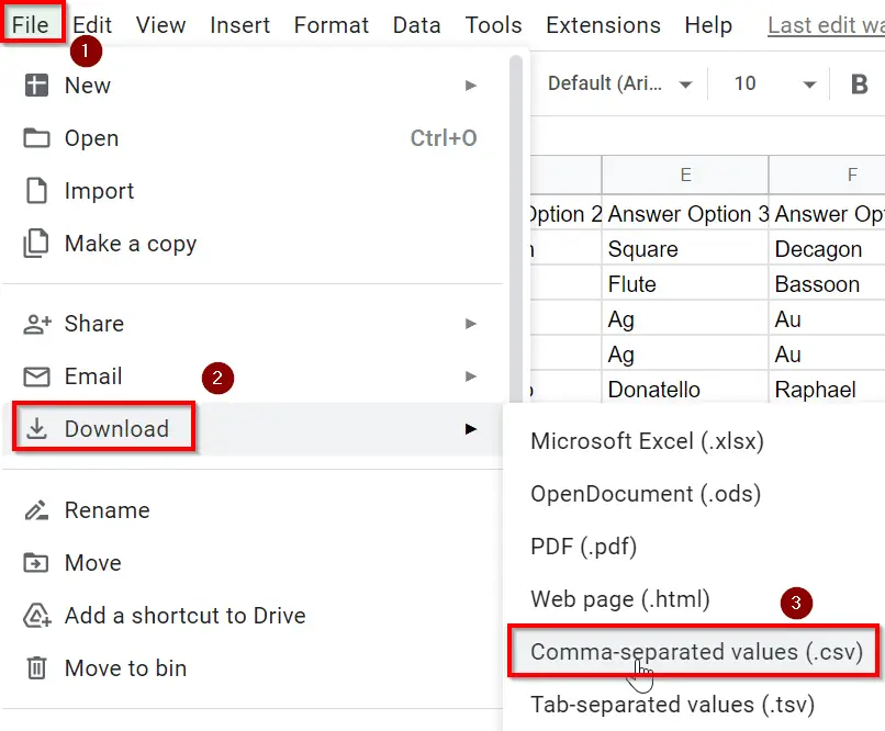 How To Create a CSV File In Google Sheets