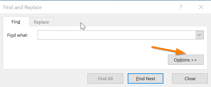 Ctrl f is not working in excel