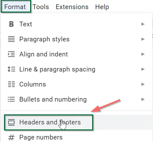how to change header size in google docs