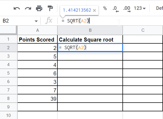 
Calculate Square Root Cube Root Google Sheets