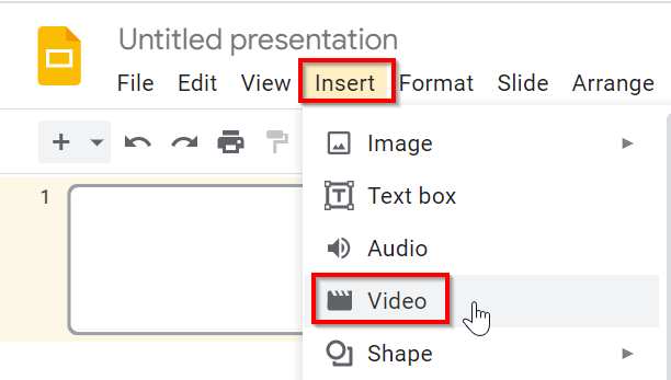 add a Youtube Video in Google Slides