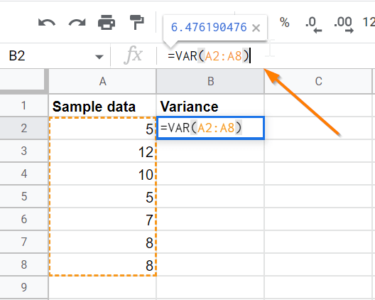 How To Calculate Variance In Google Sheets
