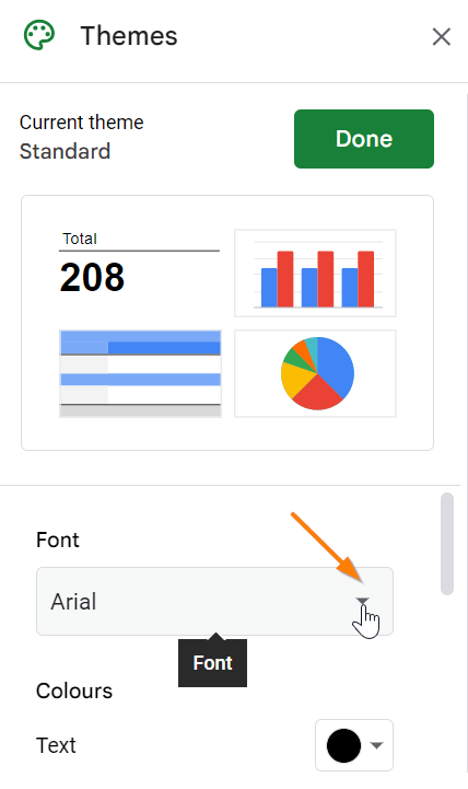 How to Change default font in Google Sheets