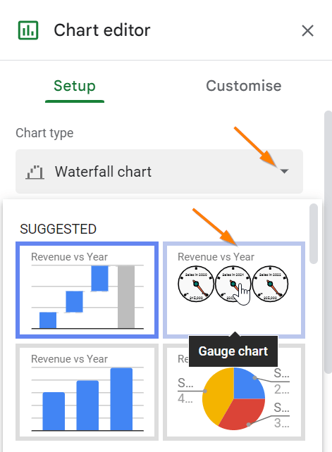 How to Make a Gauge Chart in google sheets