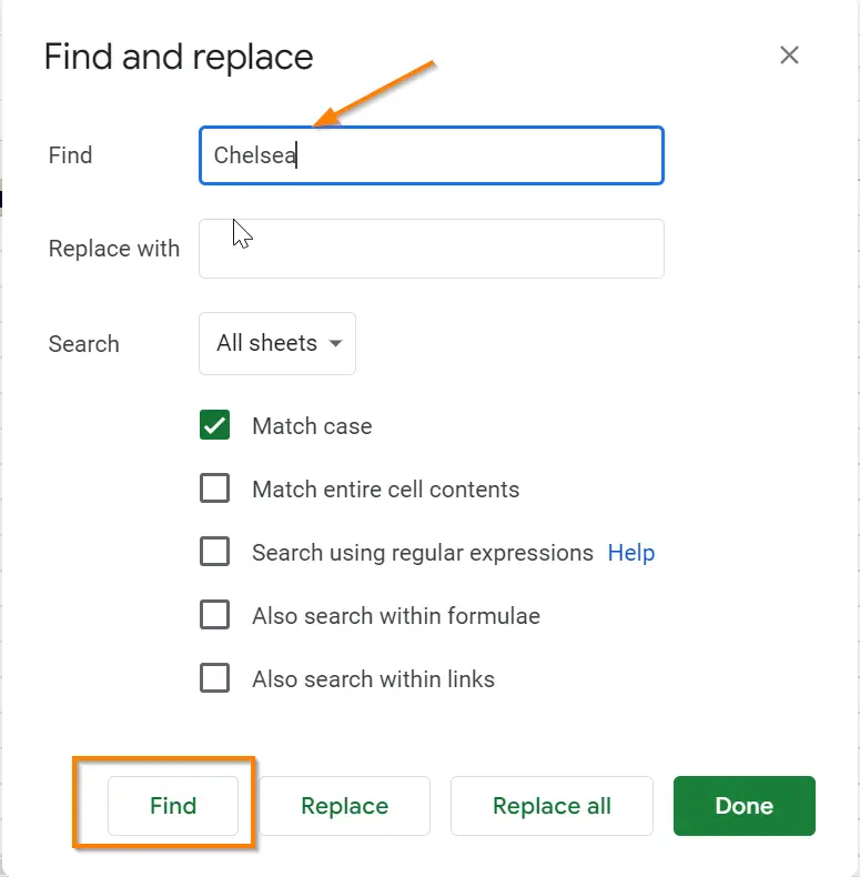 How to Search in Google Sheets