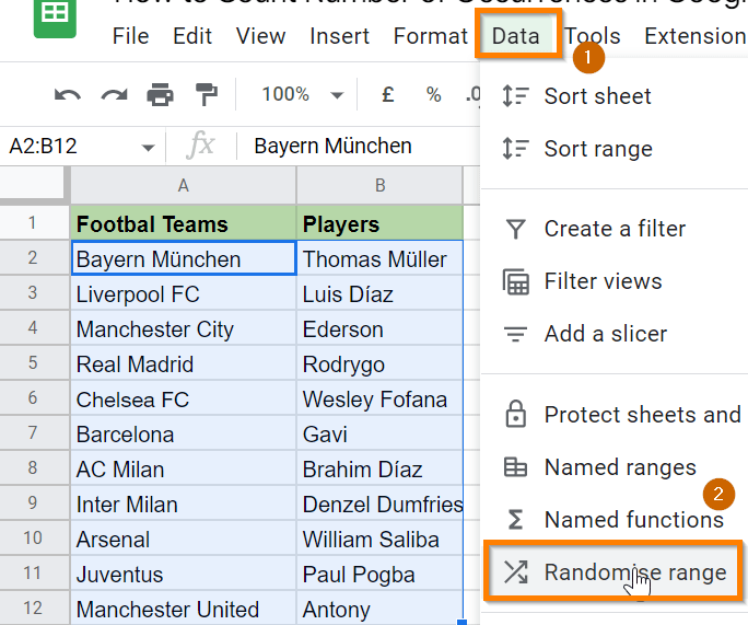 How to Randomize a List in Google Sheets