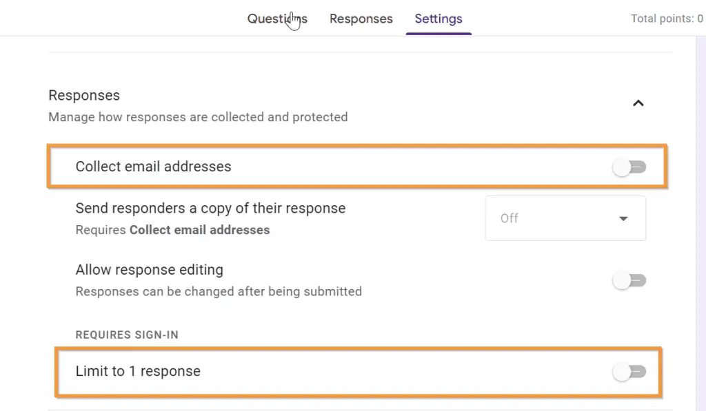 How to make Google forms Survey anonymous